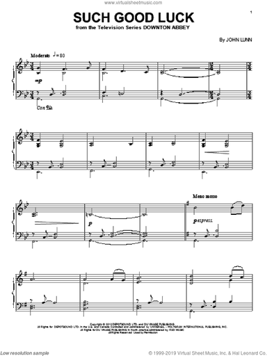 Such Good Luck (from Downton Abbey), (intermediate)