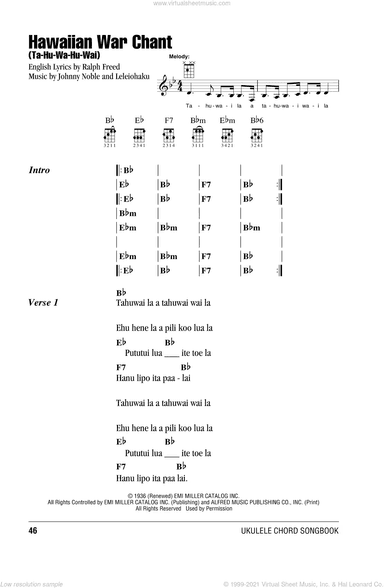 Hawaiian War Chant (Ta-Hu-Wa-Hu-Wai)