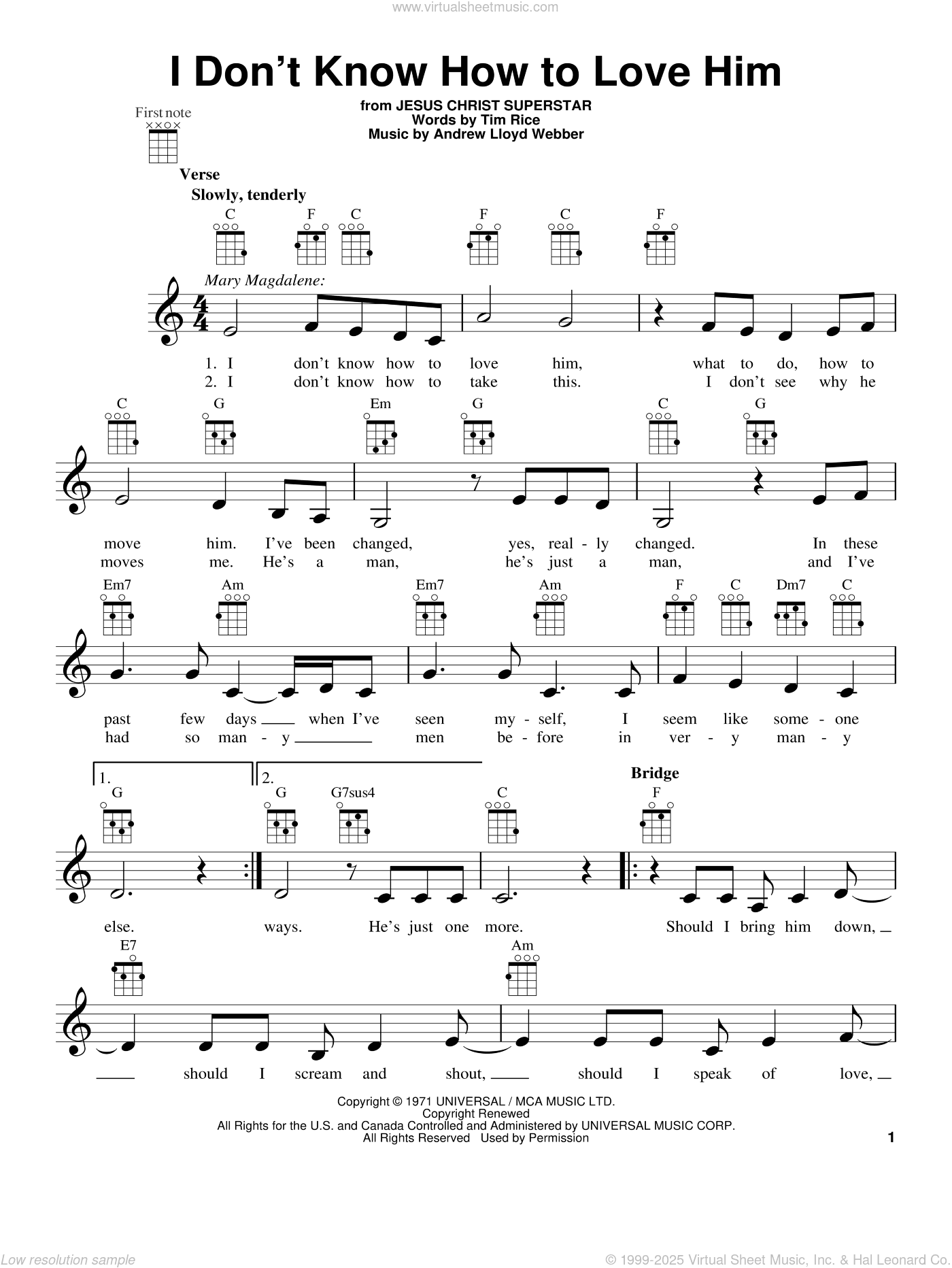 I Don't Know How To Love Him (from Jesus Christ Superstar)