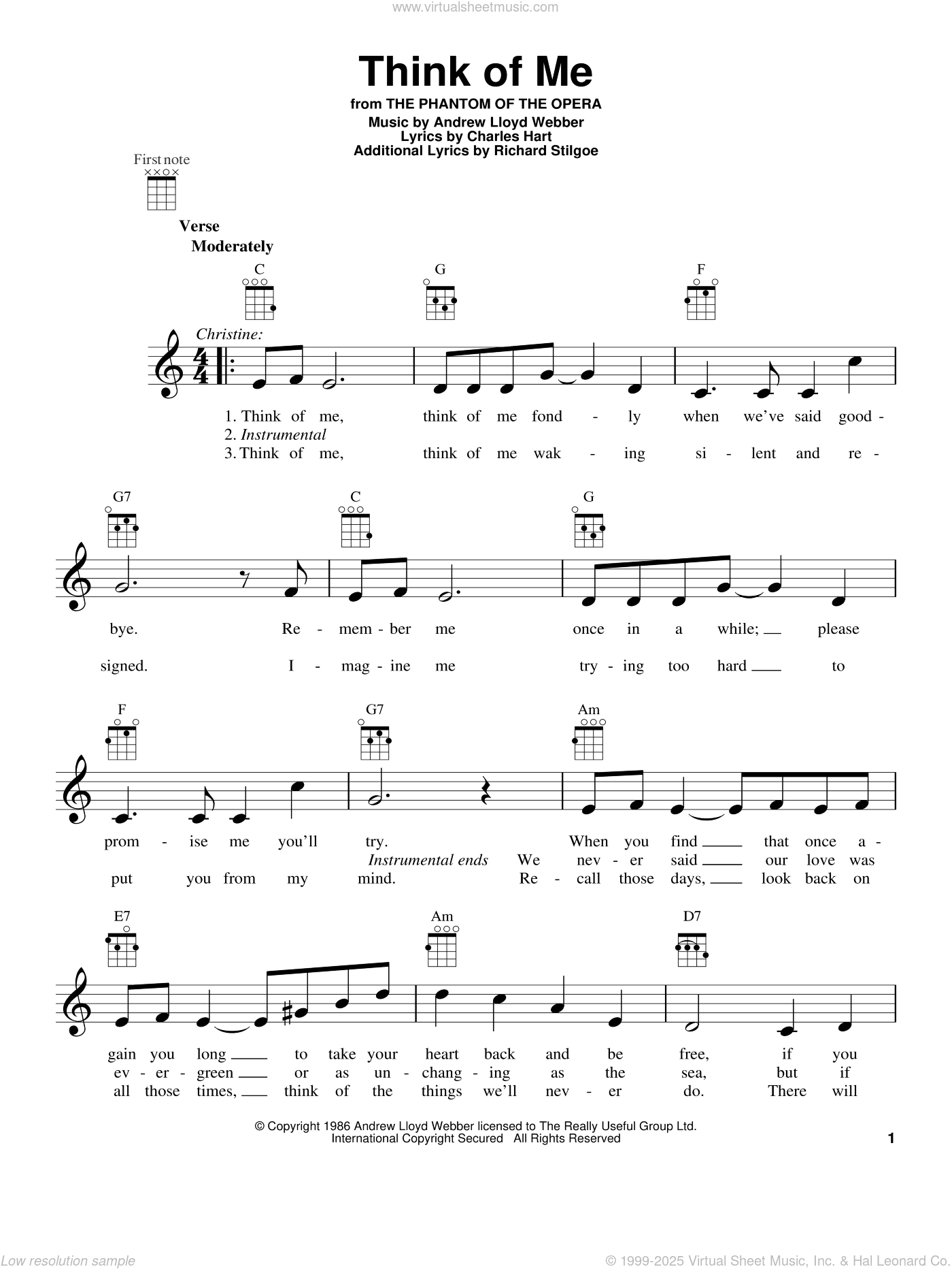 Think Of Me (from The Phantom Of The Opera)