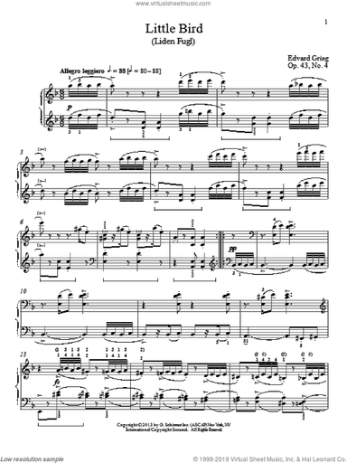 Little Bird (Liden Fugl), Op. 43, No. 4