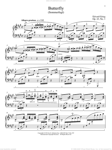 Butterfly (Sommerfugl), Op. 43, No. 1
