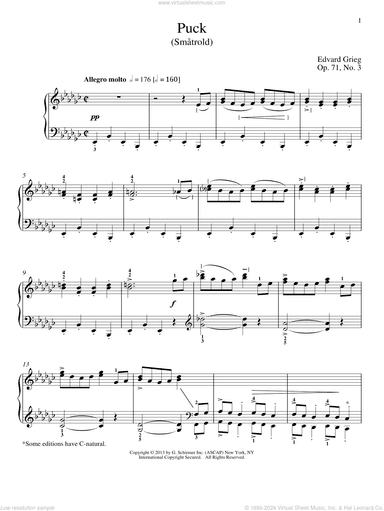 Puck (Smatrold), Op. 71, No. 3