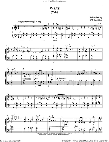 Waltz (Vals), Op. 12, No. 2
