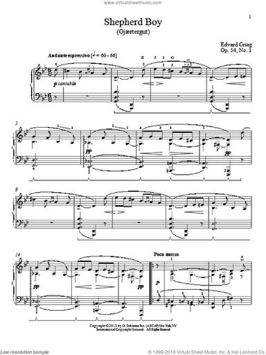 Shepherd Boy (Gjaertergut), Op. 54, No. 1