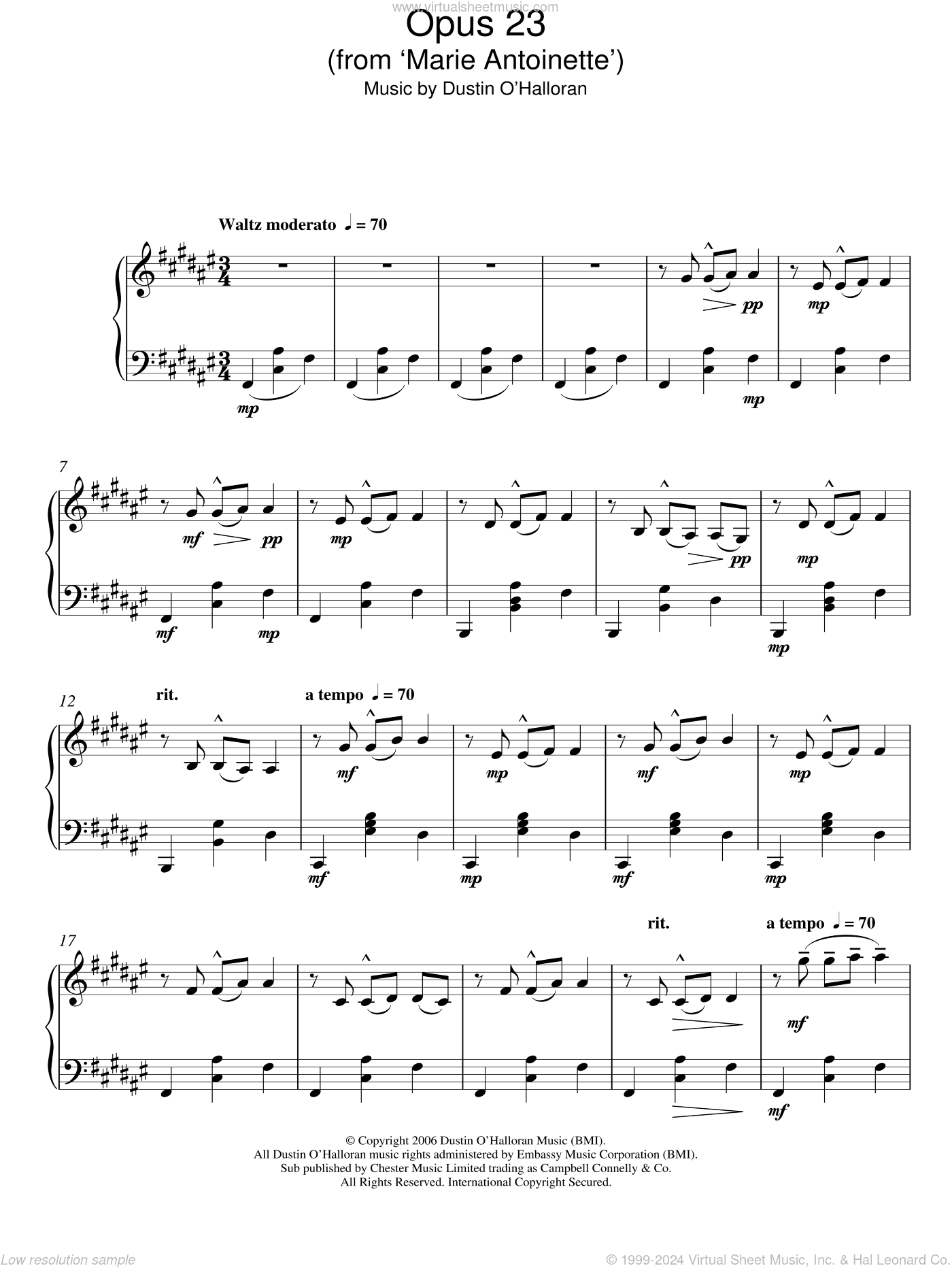 Opus 23 (from Marie Antoinette)