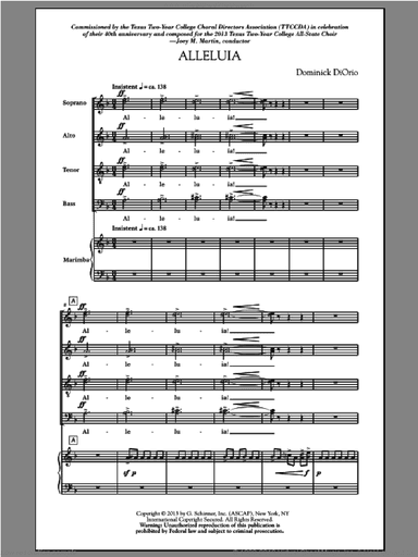 Alleluia (Includes Marimba)