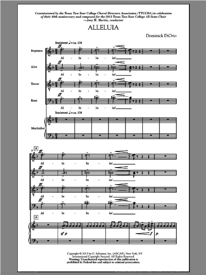 Alleluia (Includes Marimba)