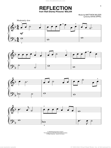 Reflection (Pop Version) (from Mulan), (beginner) (Pop Version)