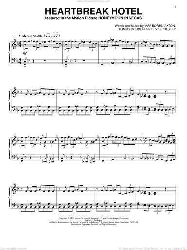 Heartbreak Hotel, (intermediate)