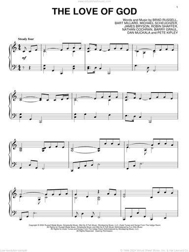 The Love Of God, (intermediate)