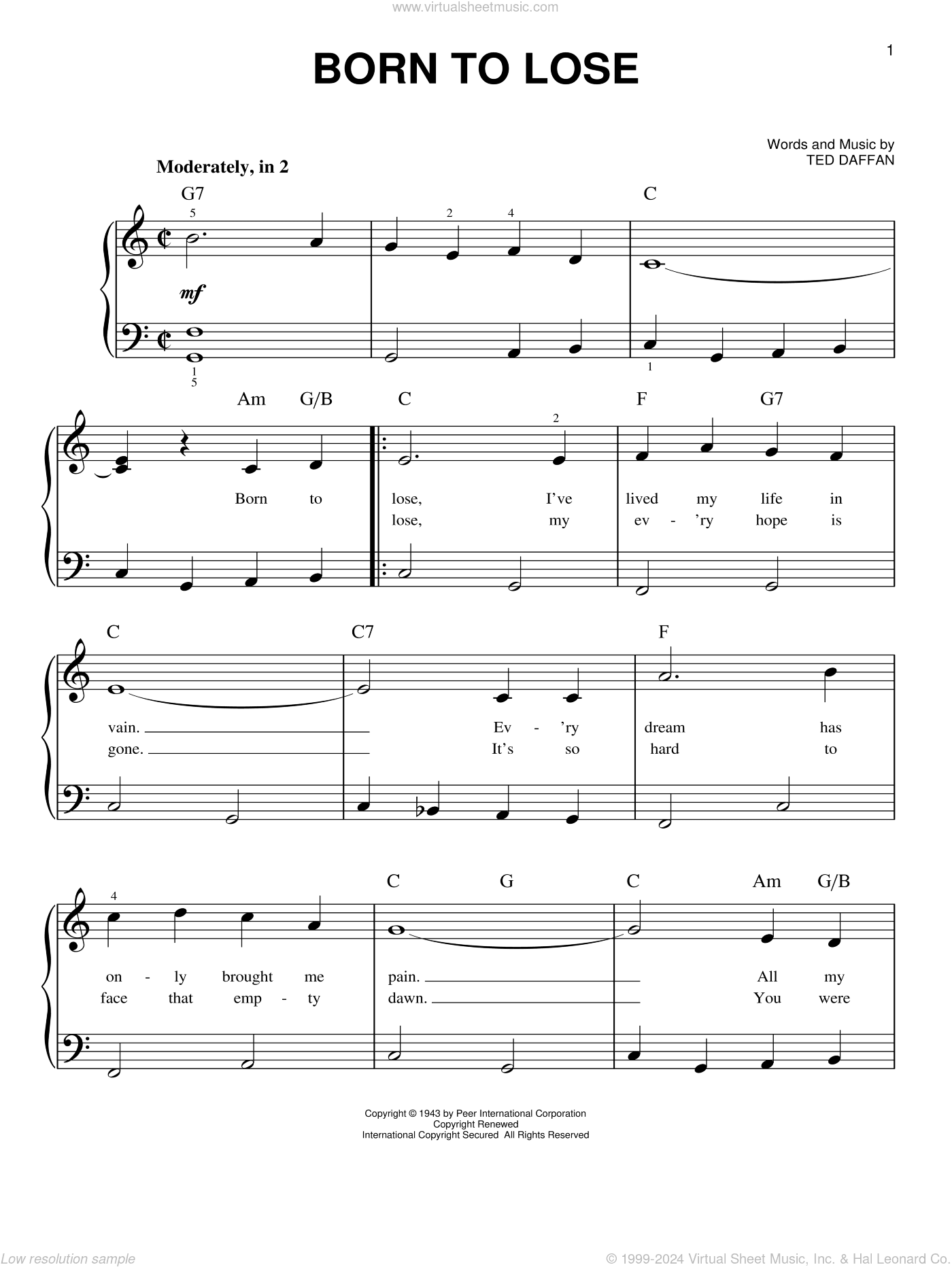 Born To Lose, (beginner)