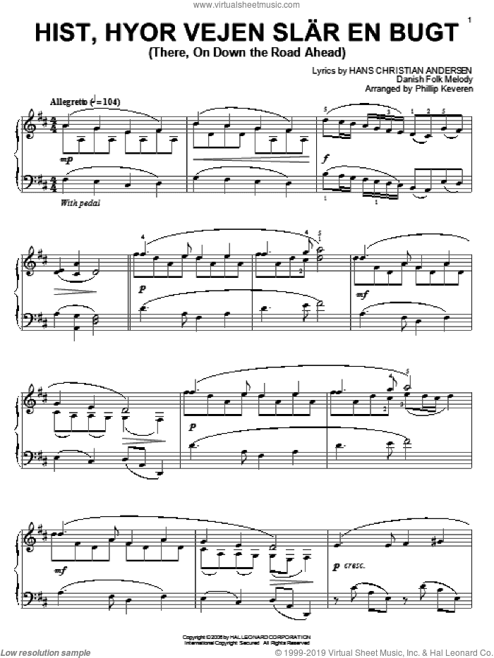Hist, Hyor Vejen Slar En Bugt (There, On Down The Road Ahead) (arr. Phillip Keveren)
