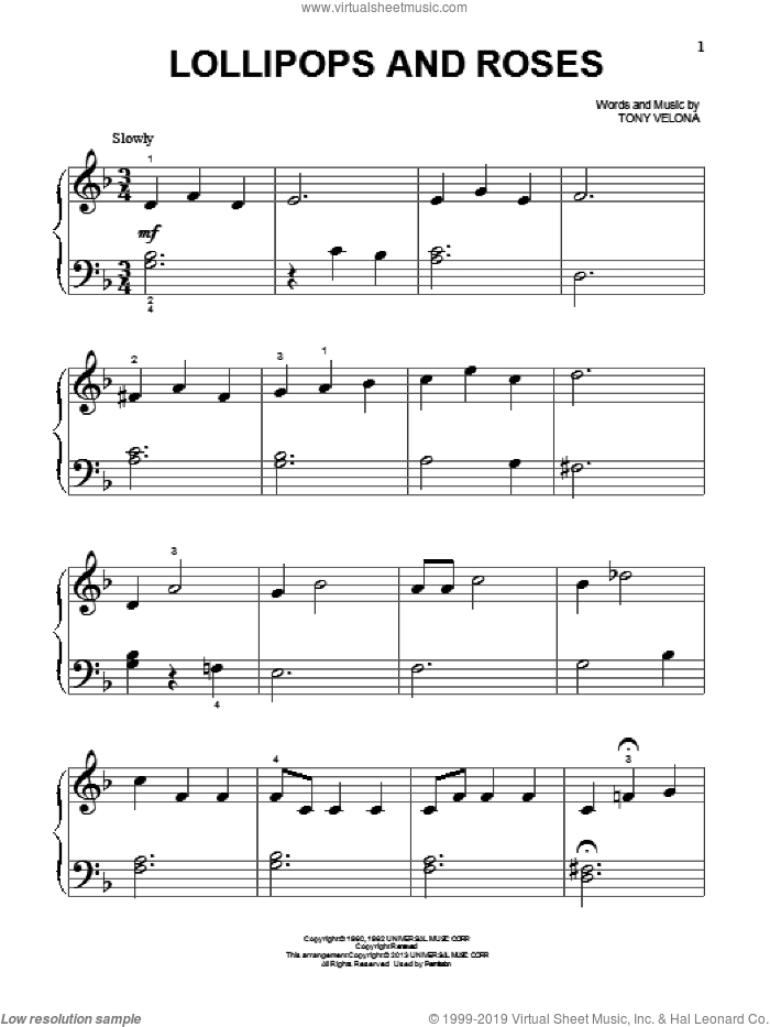 Lollipops And Roses, (beginner)
