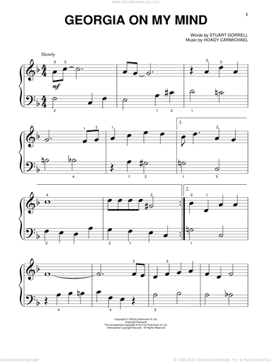 Georgia On My Mind, (beginner)