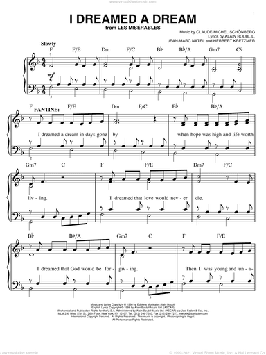 Les Miserables Easy Piano Movie Pack featuring Suddenly