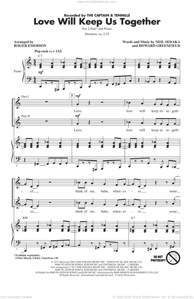 Love Will Keep Us Together (arr. Roger Emerson)