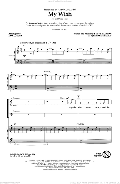My Wish (arr. Ed Lojeski)