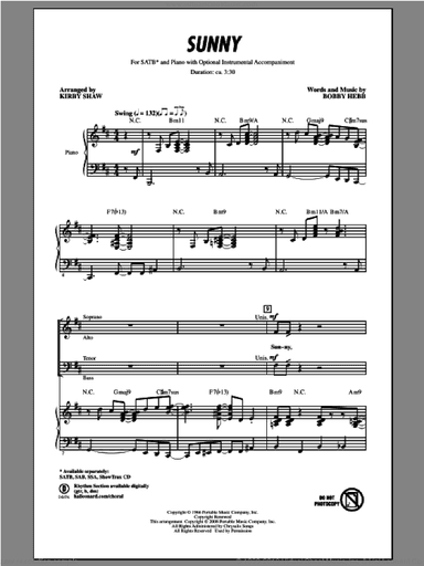 Sunny (arr. Kirby Shaw)