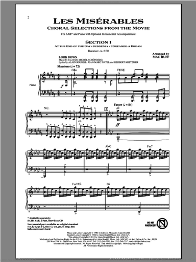 Les Miserables (Choral Selections From The Movie)