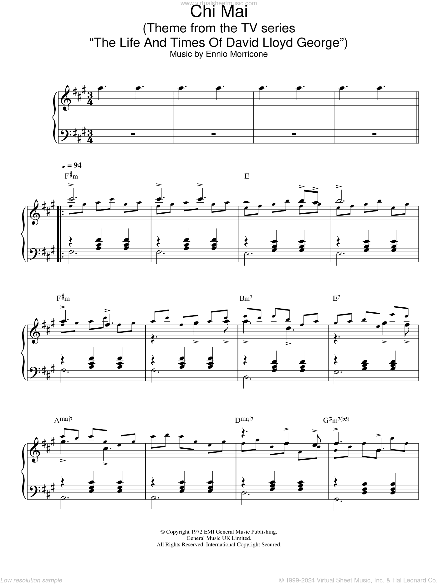 Chi Mai (Theme from The Life And Times Of David Lloyd George)