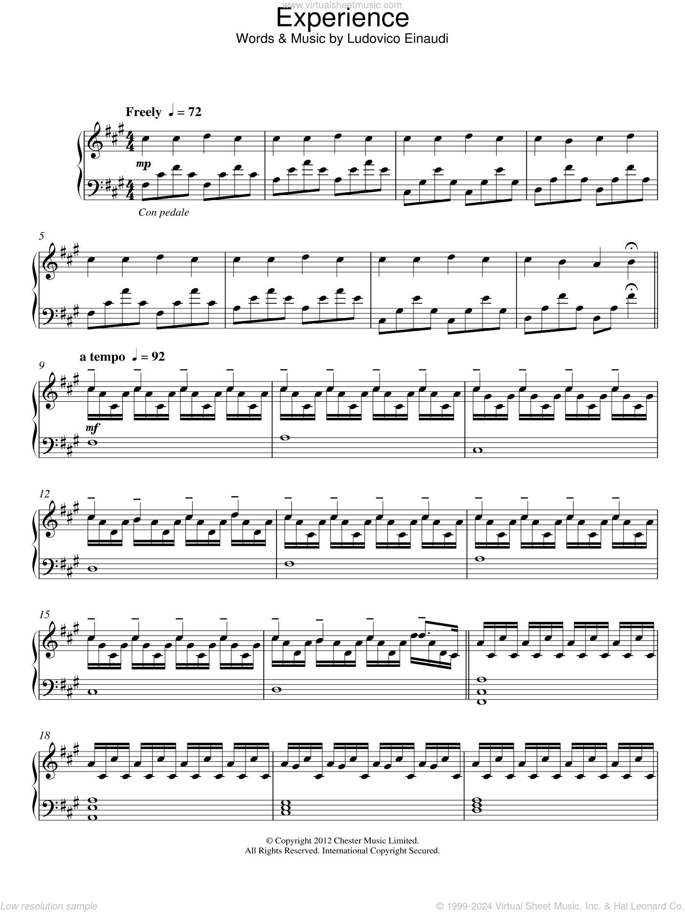 Experience, (intermediate)