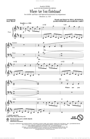 Where Are You Christmas? (arr. Mac Huff) (from How The Grinch Stole Christmas)