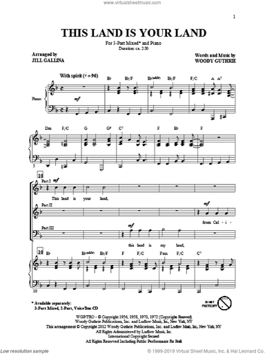 This Land Is Your Land (arr. Jill Gallina)