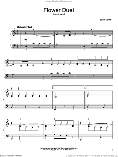 Flower Duet, (easy)