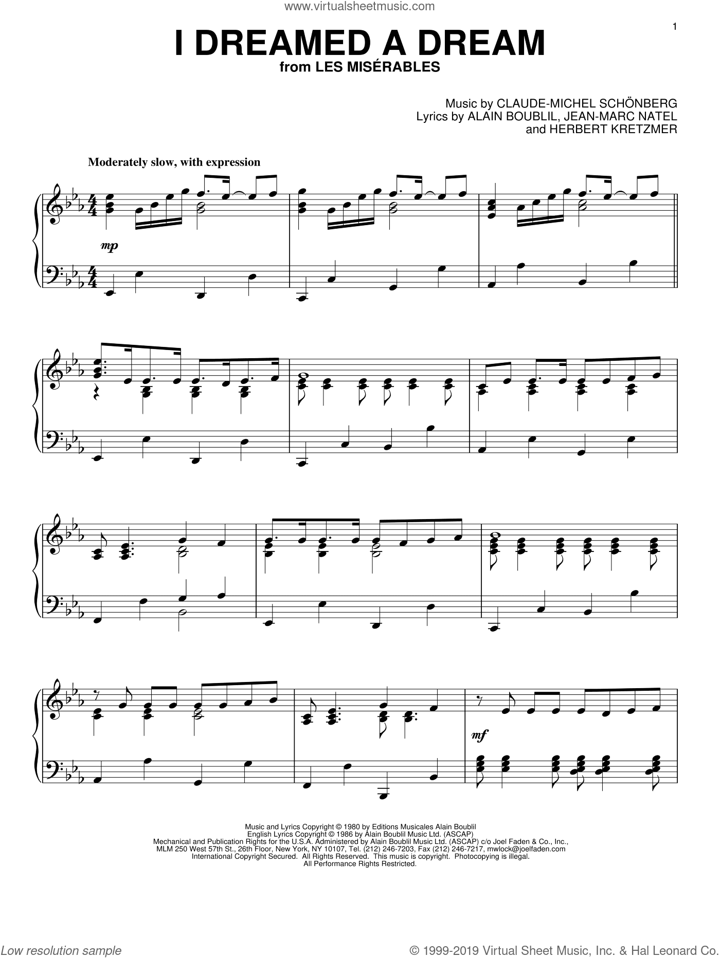 Les Miserables Piano Solo Movie Pack featuring Suddenly