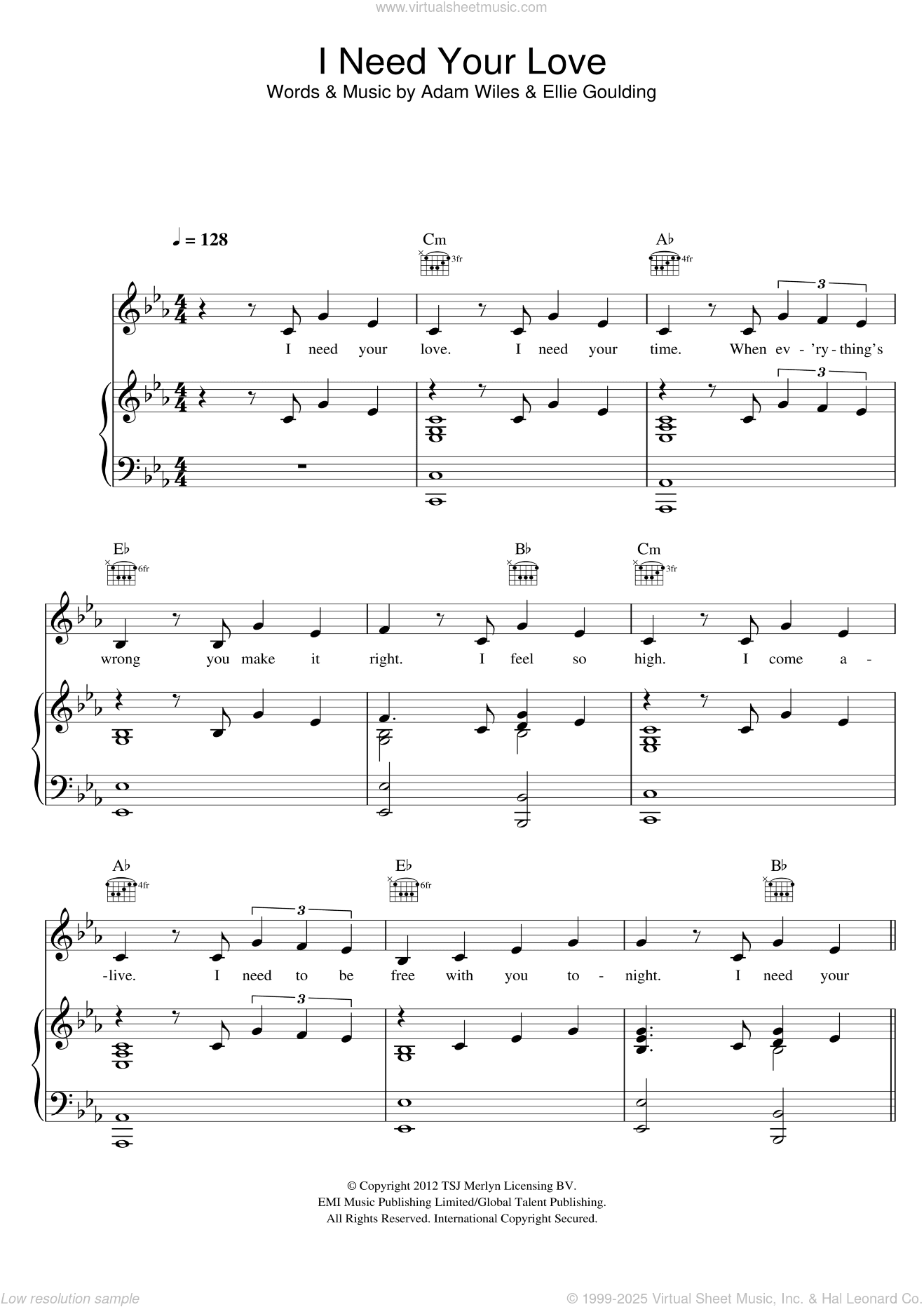 I Need Your Love (featuring Ellie Goulding)