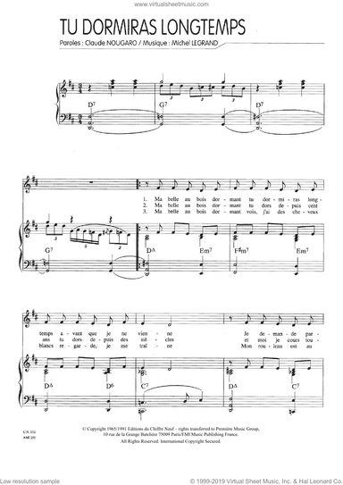 Tu Dormiras Longtemps
