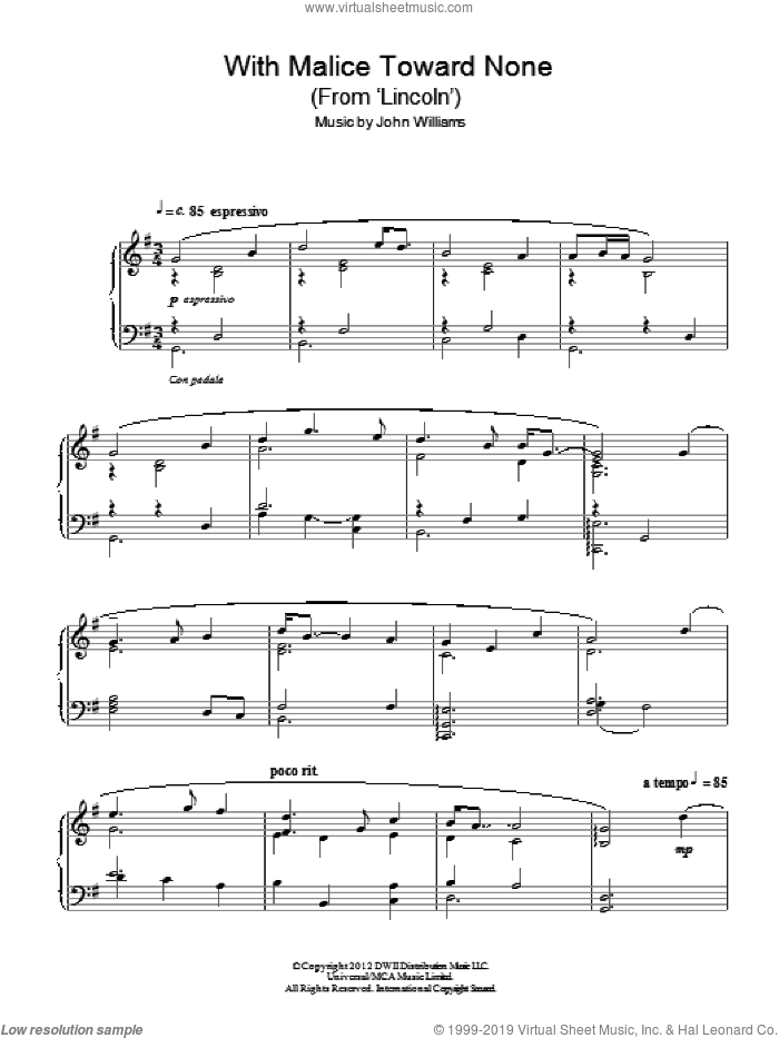 With Malice Toward None (From 'Lincoln')