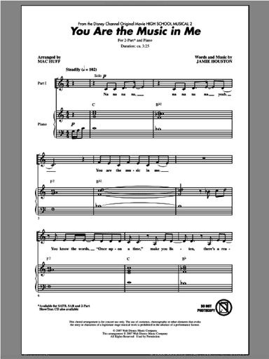 You Are The Music In Me (from High School Musical 2) (arr. Mac Huff)