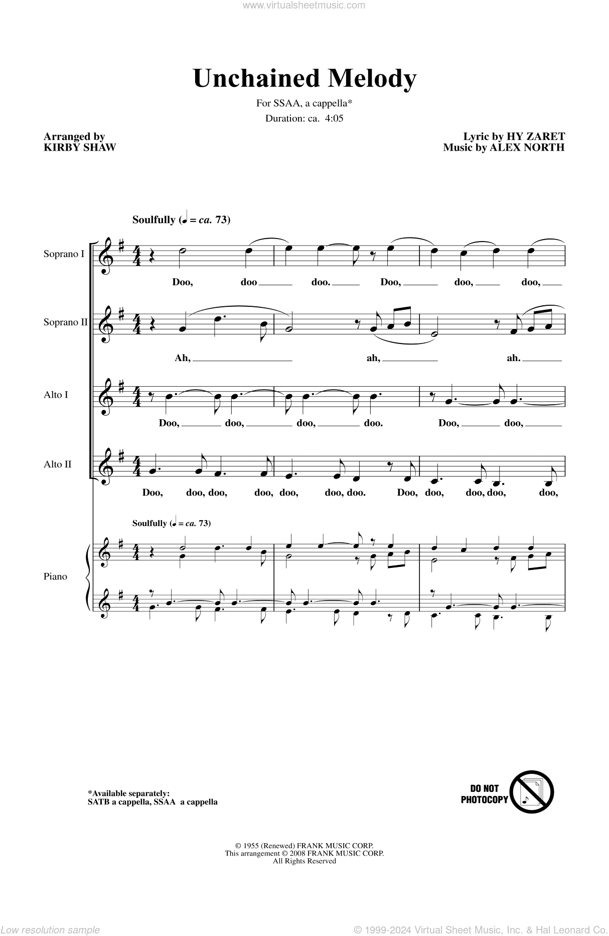 Unchained Melody (Arr. Kirby Shaw)