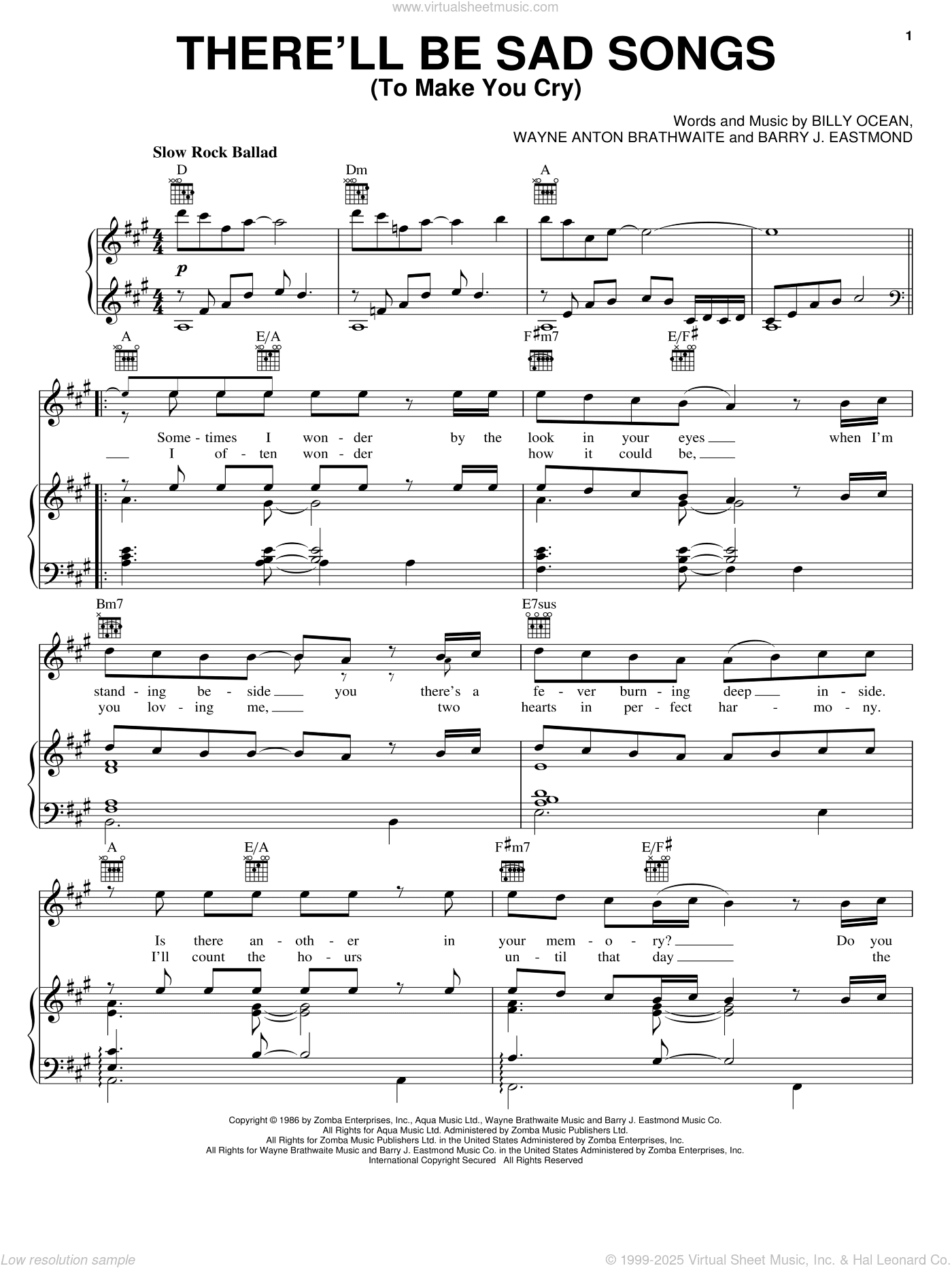 There'll Be Sad Songs (To Make You Cry)