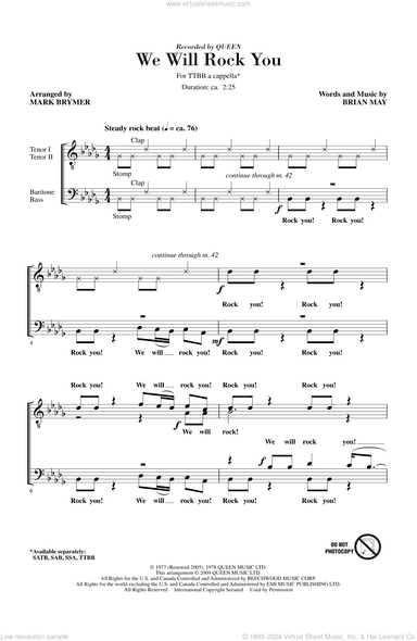We Will Rock You (arr. Mark Brymer)
