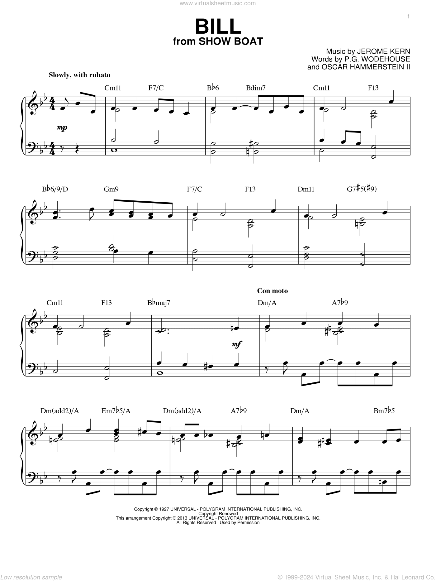 Bill (arr. Brent Edstrom)