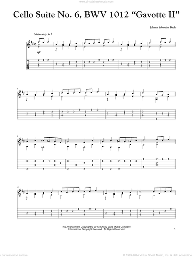 Cello Suite No. 6, BWV 1012 "Gavotte II"
