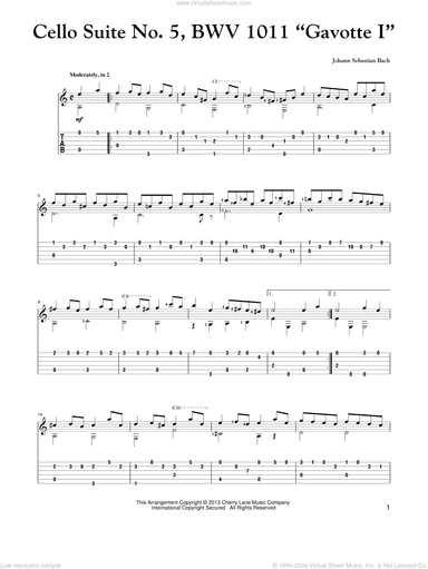Cello Suite No. 5, BWV 1011 "Gavotte I"