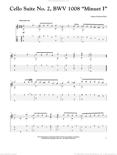 Cello Suite No. 2, BWV 1008 "Minuet I"