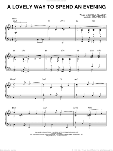 A Lovely Way To Spend An Evening (arr. Brent Edstrom)