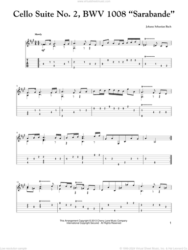 Cello Suite No. 2, BWV 1008 "Sarabande"