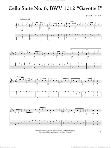 Cello Suite No. 6, BWV 1012 "Gavotte I"