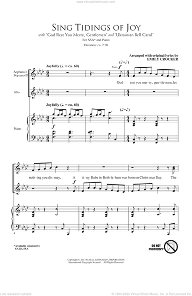 Sing Tidings Of Joy