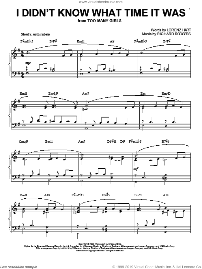 I Didn't Know What Time It Was (arr. Brent Edstrom)