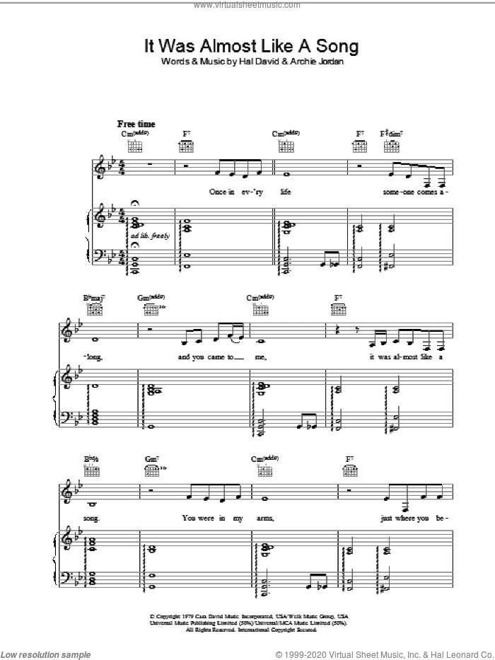 It Was Almost Like A Song