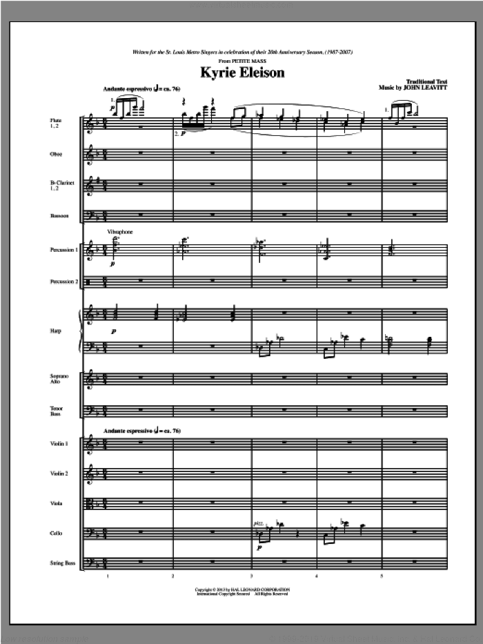 Kyrie Eleison (from Petite Mass) (COMPLETE)
