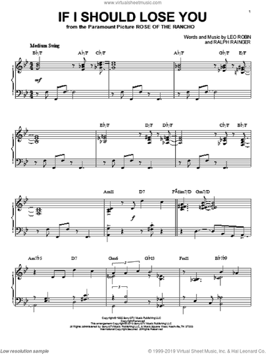 If I Should Lose You (arr. Brent Edstrom)