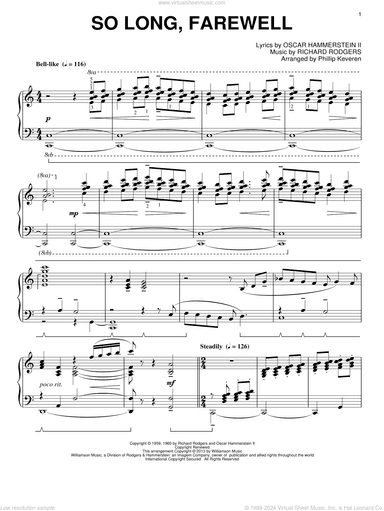 So Long, Farewell (from The Sound Of Music) (arr. Phillip Keveren)